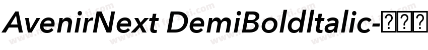 AvenirNext DemiBoldltalic字体转换